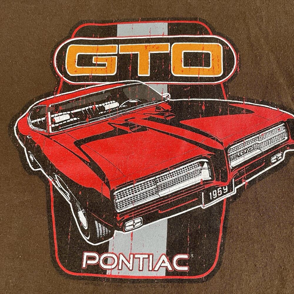 Vintage Pontiac GTO Brown Top Heavy Graphic T-Shirt Alstyle Apparel Size Large‎ - Picture 5 of 7